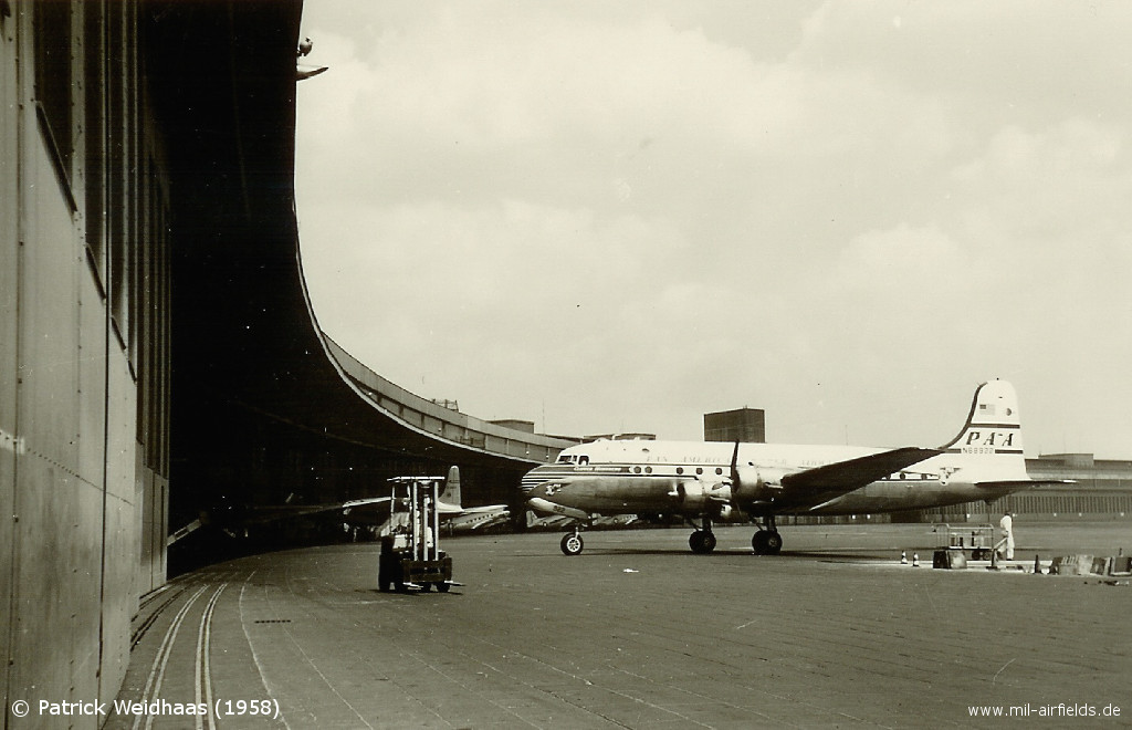 Pan American C-54A N88922 in June 1958 at Tempelhof Airport, Germany
