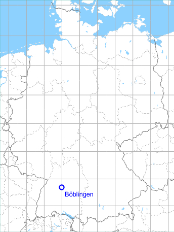 Map with location of Stuttgart-Böblingen airport