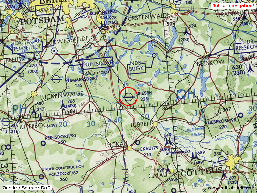 Map with Brand Air Base, Germany, 1972