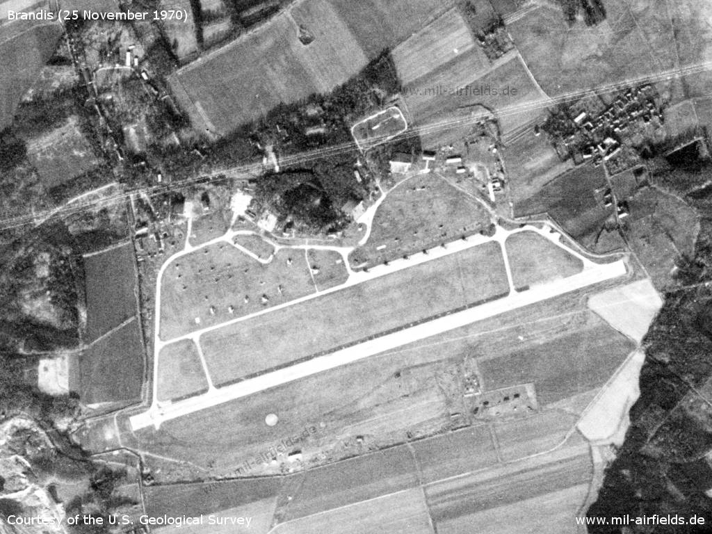 Soviet airfield at Brandis, Germany, 1970