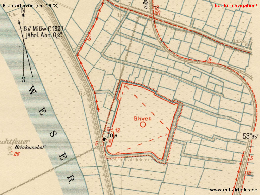 Map of Bremerhaven airfield