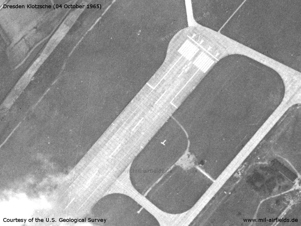 Flughafen Dresden-Klotzsche, DDR: Nordöstliches Ende der Landebahn