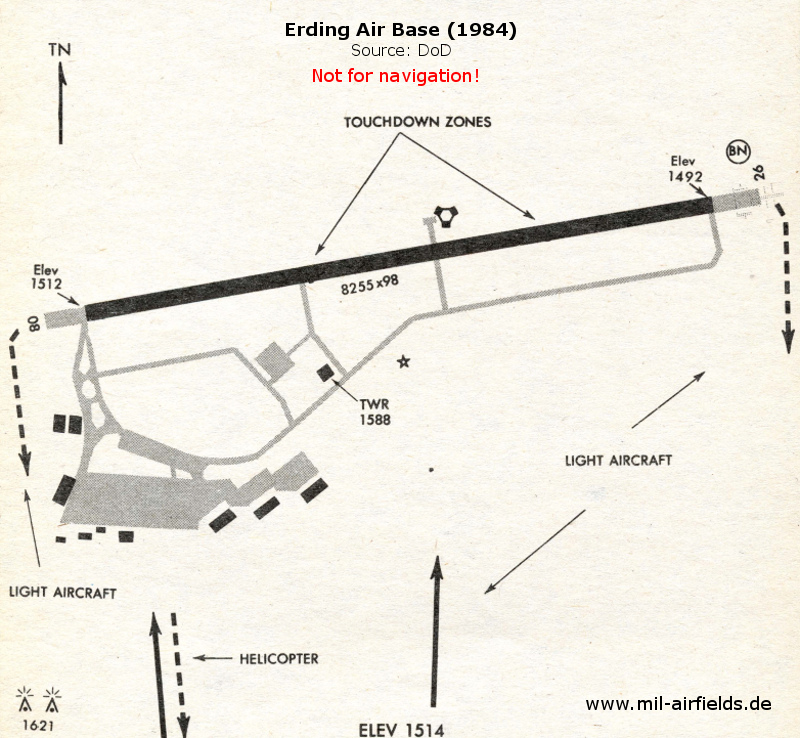 Map of Erding Air Base 1984