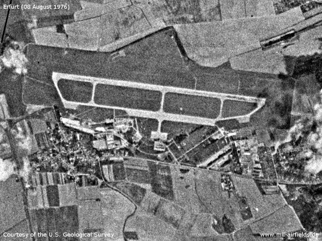 Satellite image Erfurt Airport, East Germany 1976