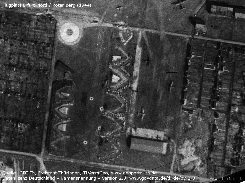 Parking positions south of the Erfurt Nord airfield