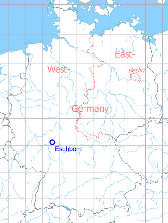 Map with location of Eschborn Airfield, Germany