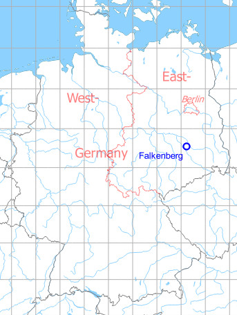 Karte mit Lage Flugplatz Falkenberg
