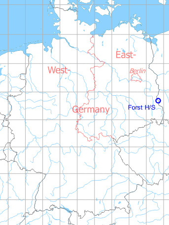 Map with location of Forst Highway Strip, Germany