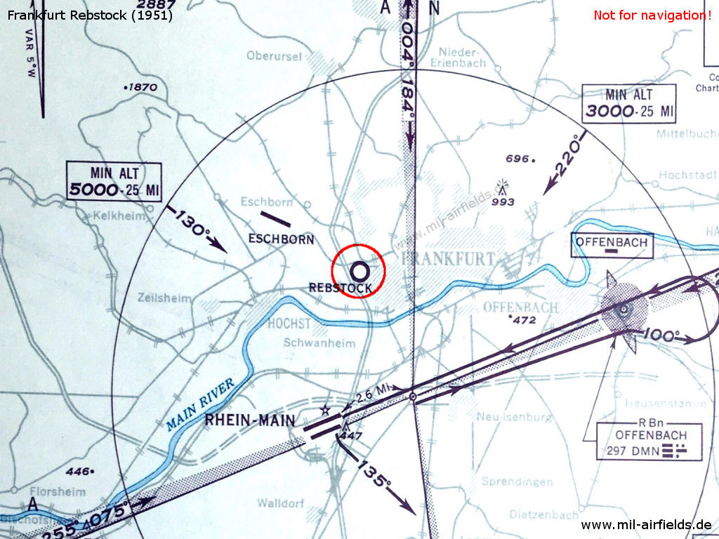 Map of Frankfurt airfields