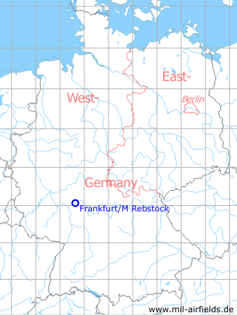 Map with location of Frankfurt/Main Rebstock airport