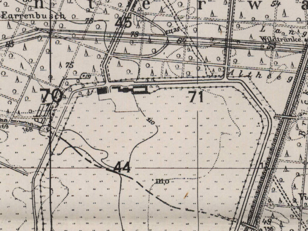 Historic map Frankfurt Rhein/Main airport northern side