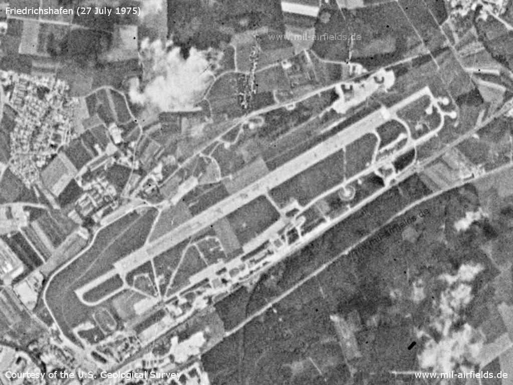 Friedrichshafen Airfield, Germany, on a US satellite image 1977