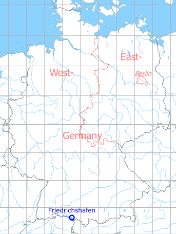 Karte mit Lage Flugplatz Friedrichshafen Löwental