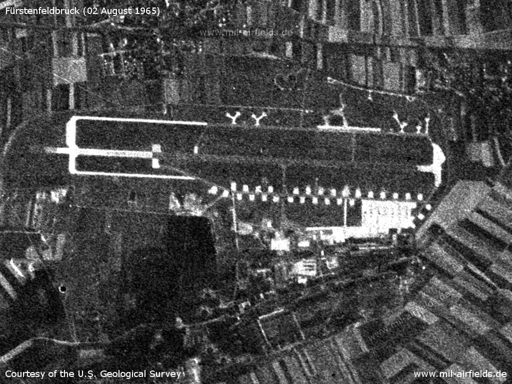 Fliegerhorst Fürstenfeldbruck auf einem Satellitenbild 1965