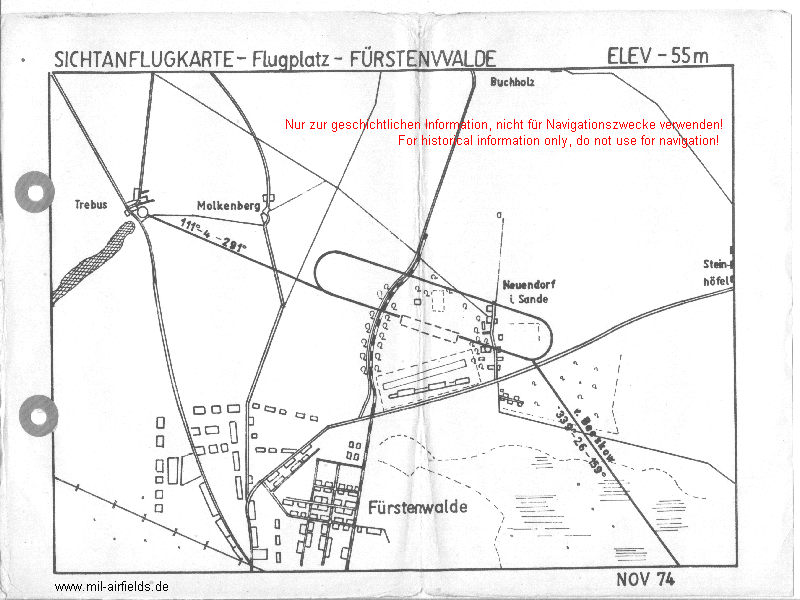 Anflugkarte Agrarflug 1974