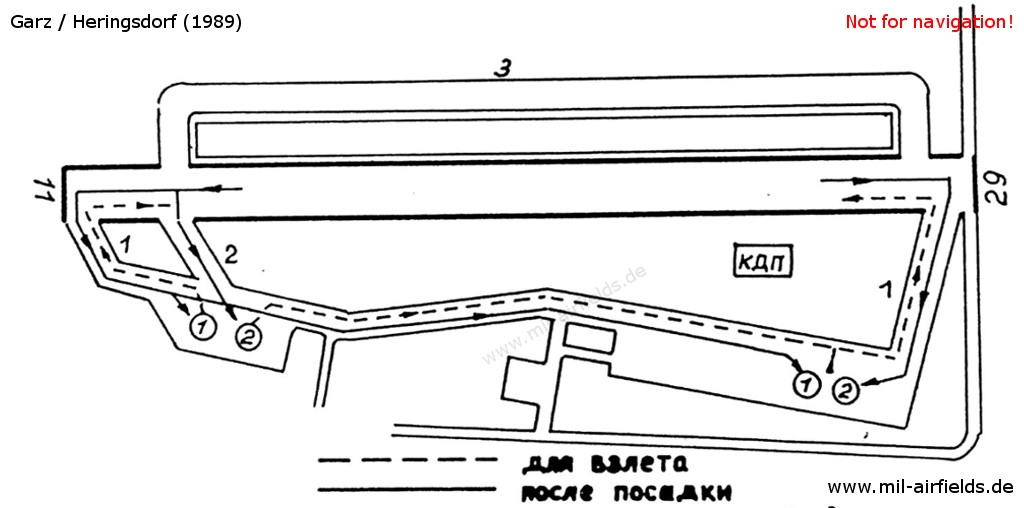 Runway and taxi tracks