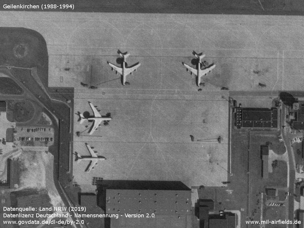 AWACS aircraft E-3A Sentry, Boeing 707 at Geilenkirchen