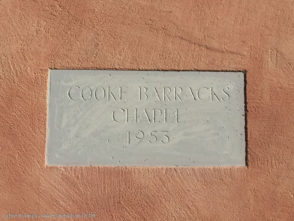 Inscription: Cook Barracks Chapel 1953