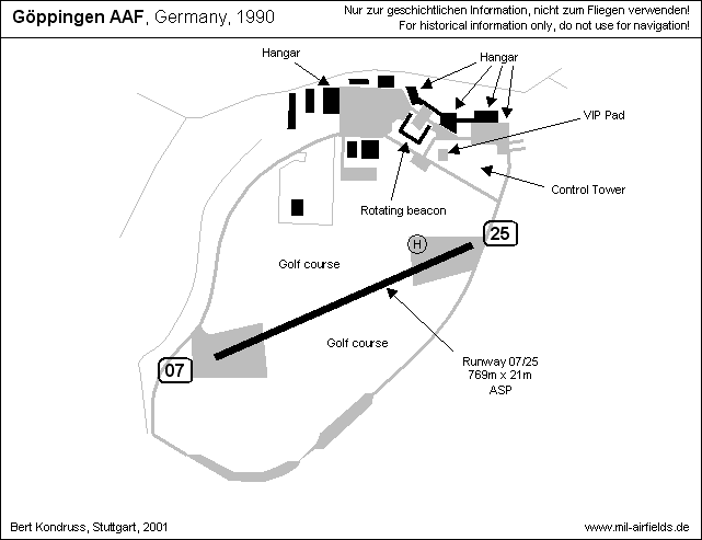 Göppingen Army Airfield: Map