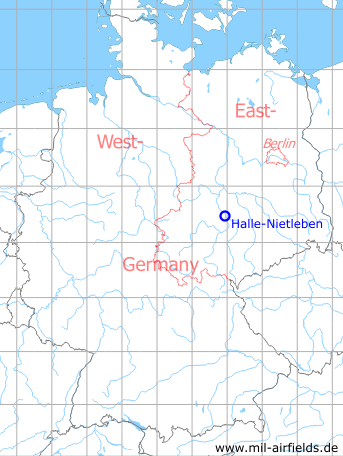 Map with location of Halle-Nietleben Airfield