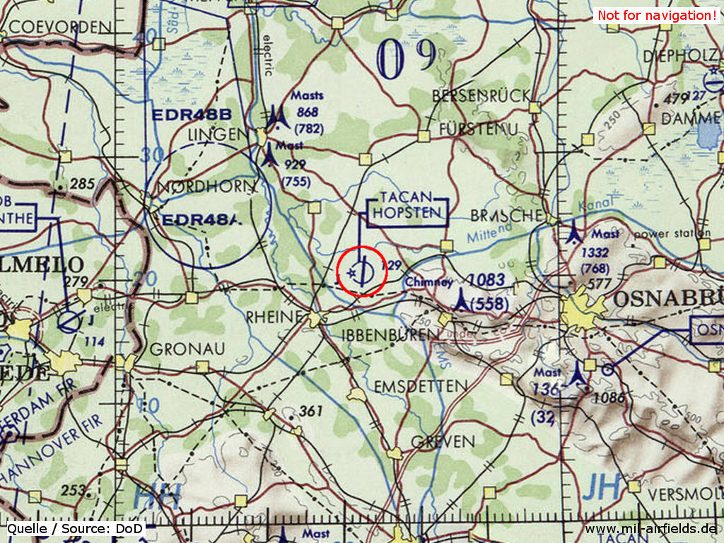 Map with Hopsten Air Base 1972