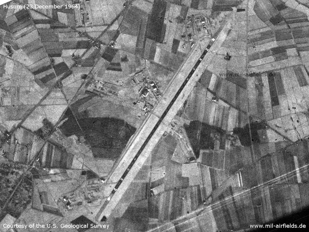 Husum Schwesing Air Base, Germany, on a US satellite image 1964