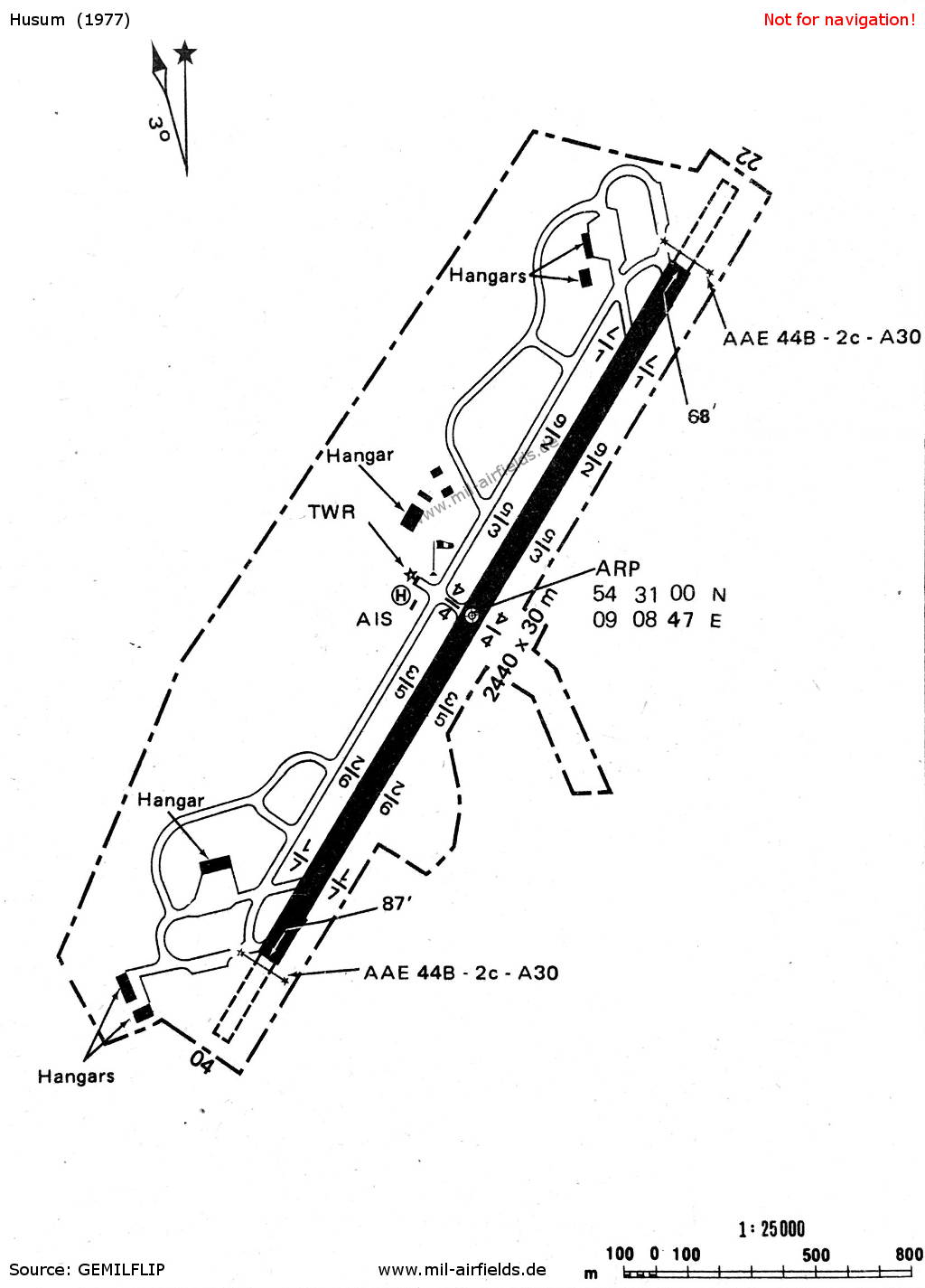 Map of Husum Air Base 1977