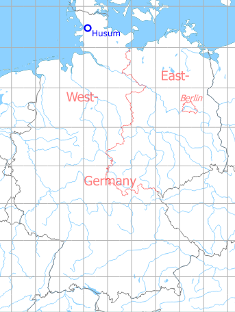 Map with location of Husum Air Base