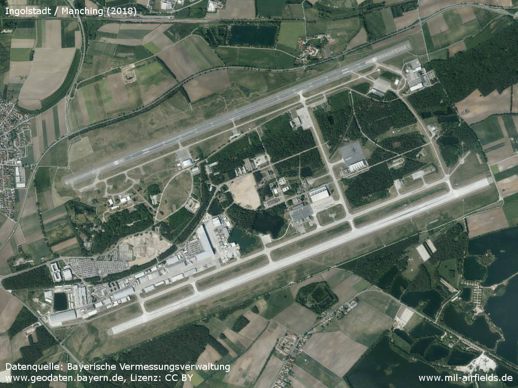 Aerial image Ingolstadt / Manching Air Base, Germany 2018