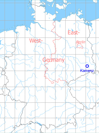 Karte mit Lage Flugplatz Kamenz