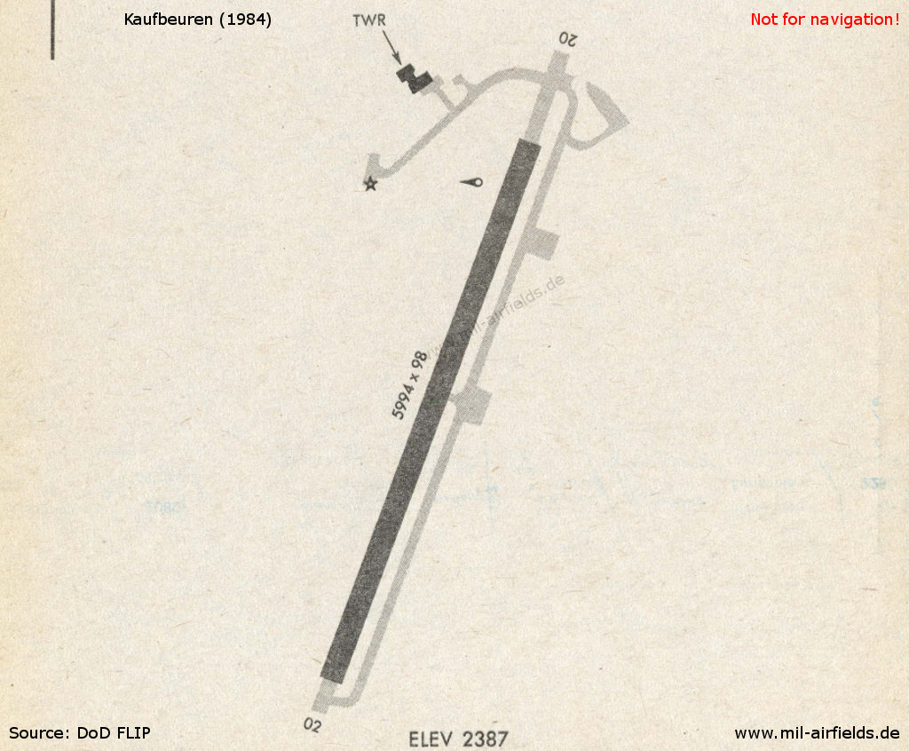 Map of Kaufbeuren Airfield 1984