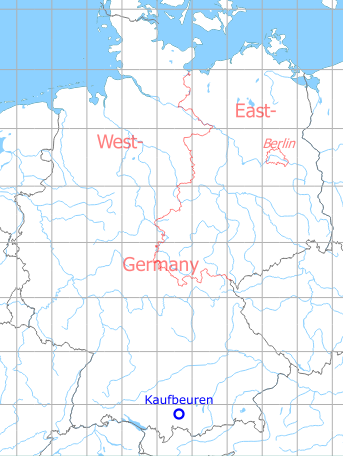 Map with location of Kaufbeuren airfield