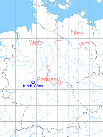 Map with location of Kirch-Göns Ayers Barracks, Germany