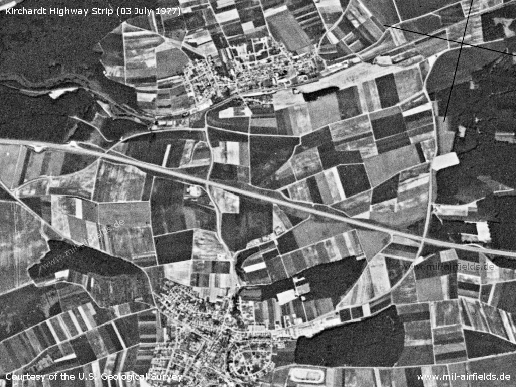 Kirchardt Highway Strip, Germany, on a US satellite image 1977