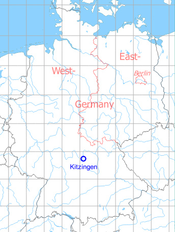 Karte mit Lage Flugplatz US Army Kitzingen