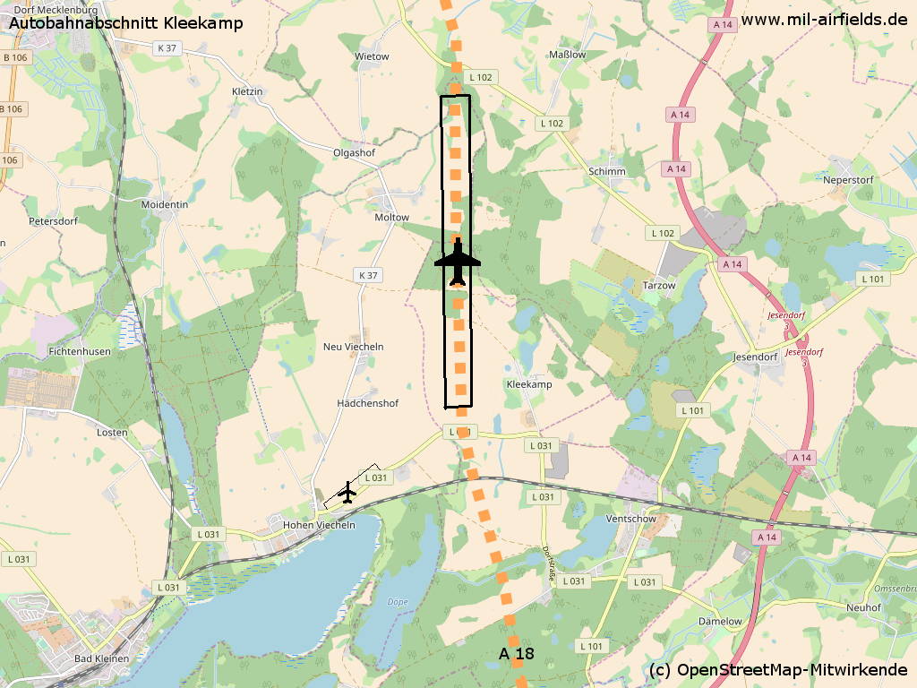 East German highway A14 Schwerin-Wismar