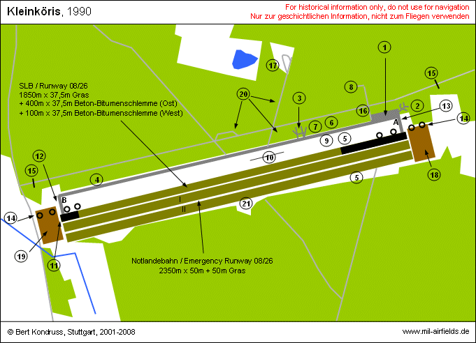 Map of Kleinköris airfield