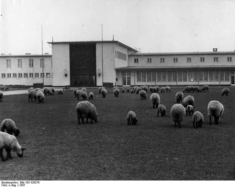 Bild vom Haupteingang des Flughafens Köln Butzweilerhof 1937