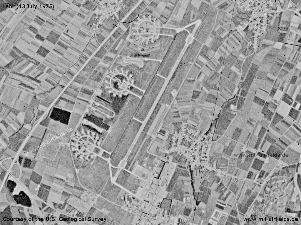 CFB Lahr Air Base, Germany, on a US satellite image 1975