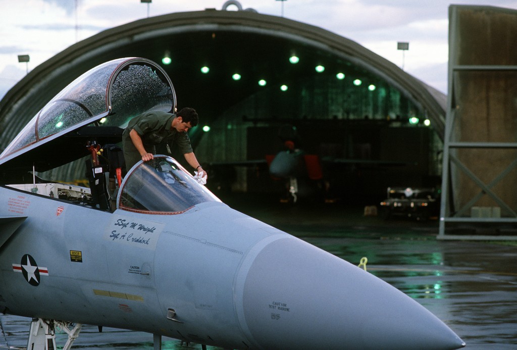 F-15 Eagle aircraft of the 58th Tactical Fighter Squadron at Lahr Air Base