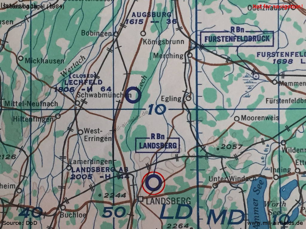 Map of Landsberg/Lech US Air Force Base in 1952