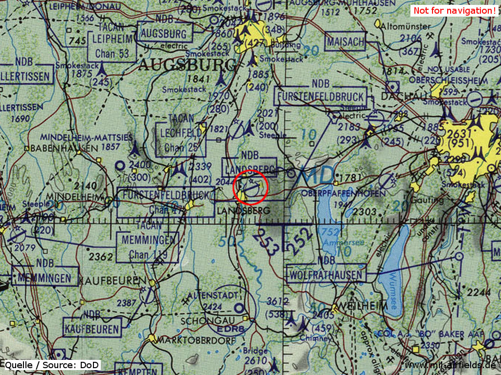 Karte Fliegerhorst Landsberg/Lech 1981