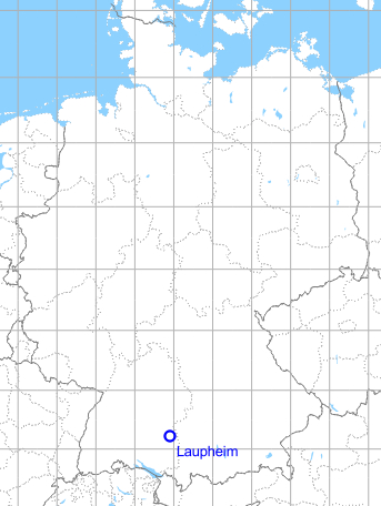 Map with location of Laupheim Airbase, Germany