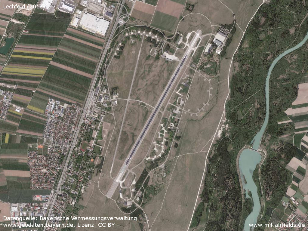 Aerial picture Lechfeld aerodrome, Germany 2018
