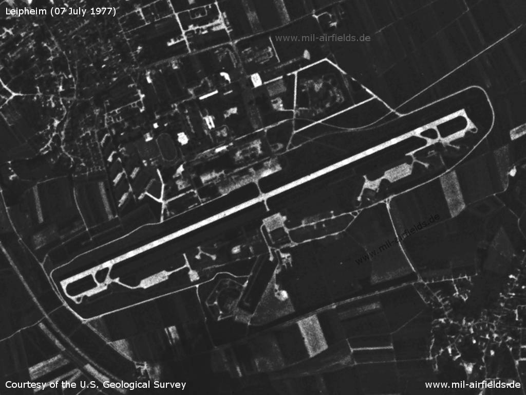 Leipheim Air Base, Germany, on a US satellite image 1977