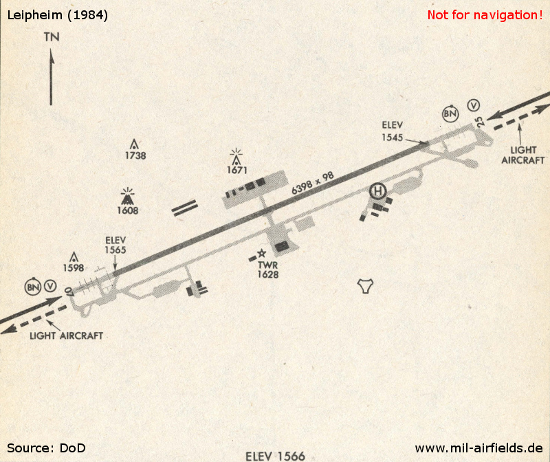 Map of Leipheim Air Base 1984