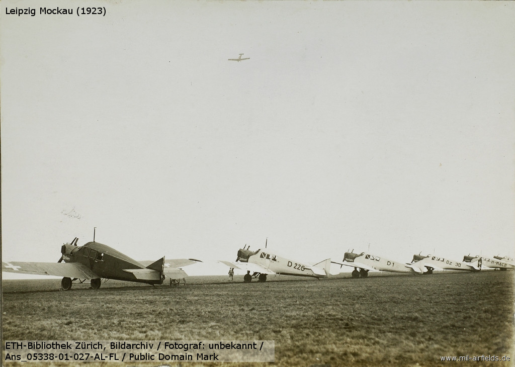 Aircraft Junkers F 13 at Mockau Airport