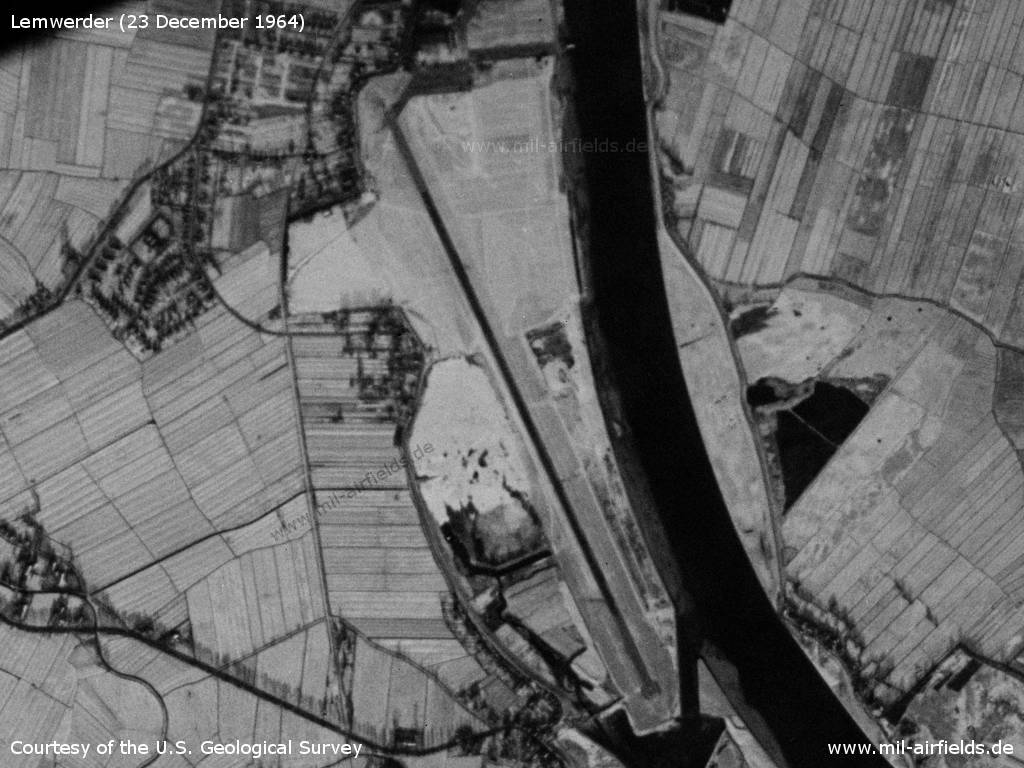 Flugplatz Lemwerder auf einem Satellitenbild 1964