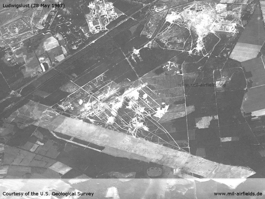 Ludwigslust Soviet Airfield, Germany, on a US satellite image 1967