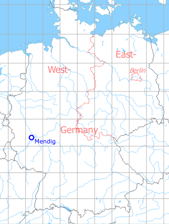 Map with location of Mendig Air Base